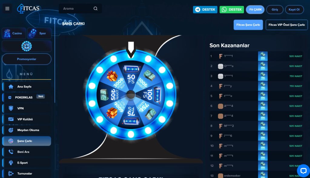 fitcas şans çarkı